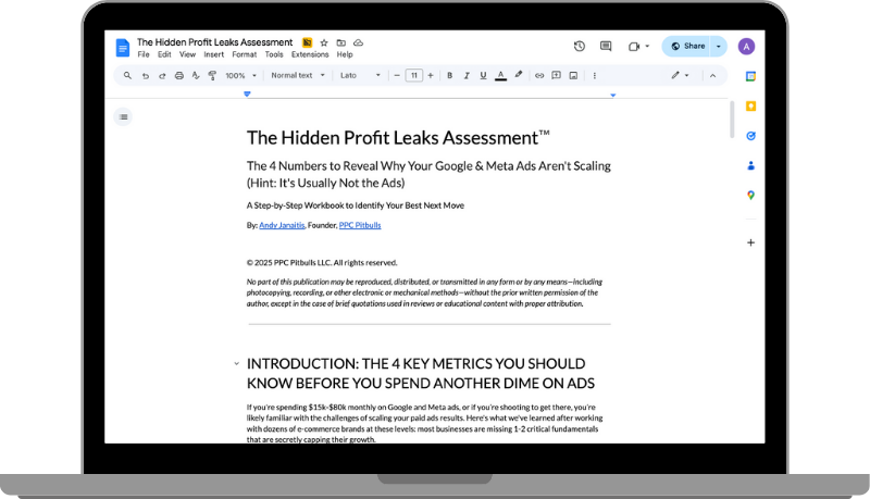 The Hidden Profit Leaks Assessment The Hidden Profit Leaks Assessment